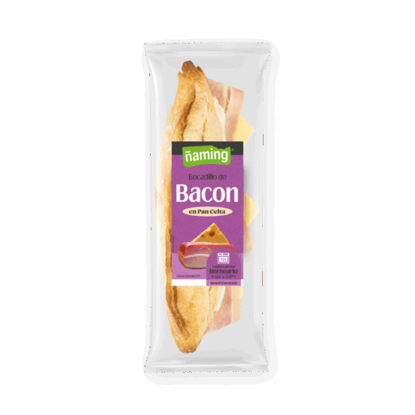 Bocadillo en Pan Celta con Bacon y Queso