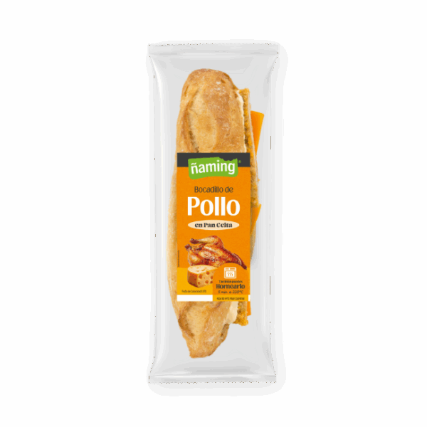 Bocadillo en pan Celta de Pollo y Queso Cheddar